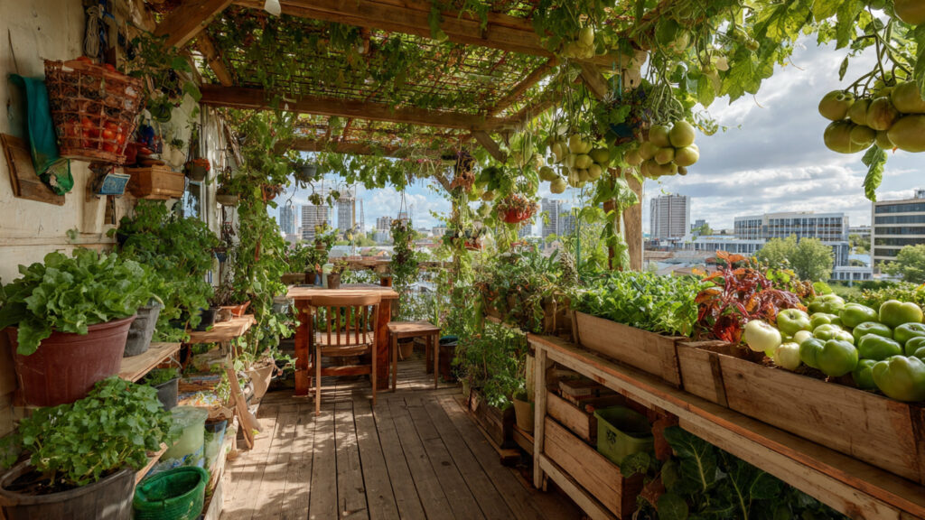 How Growing Vegetables on the Roof Provides for the Family Easily