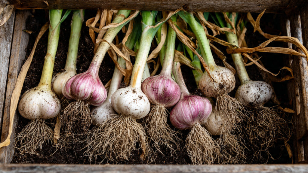 How to Grow Garlic in a Box: Simple Techniques Using Two Substrates and a Support Stake