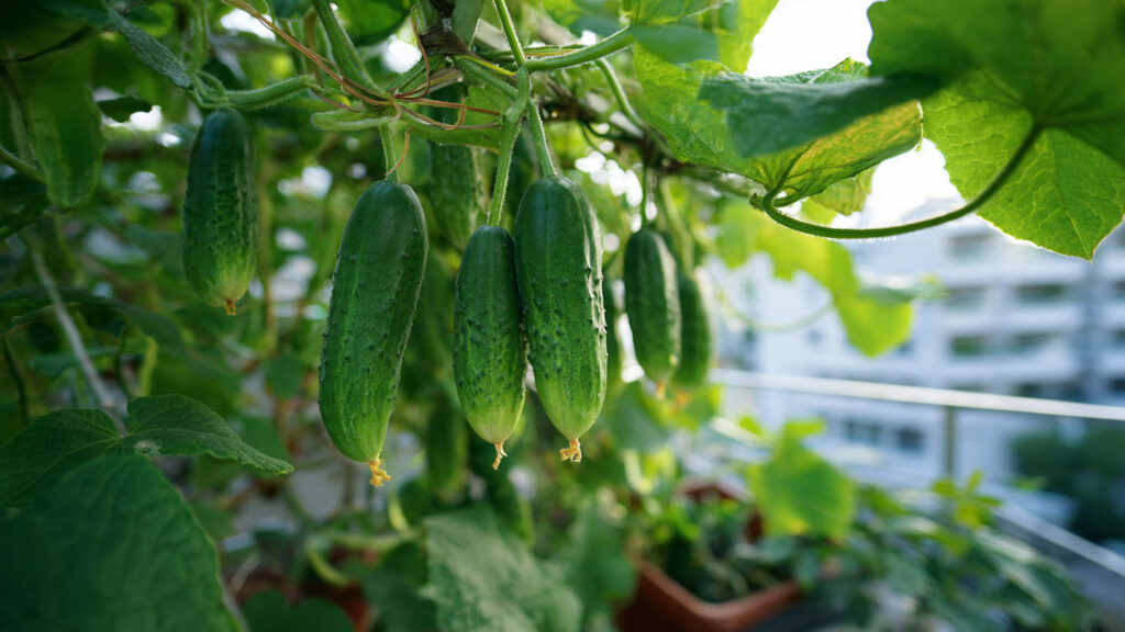 No Yard Needed! Bottle-Grown Cucumbers Can Fill Your Rooftop with Fresh Harvests