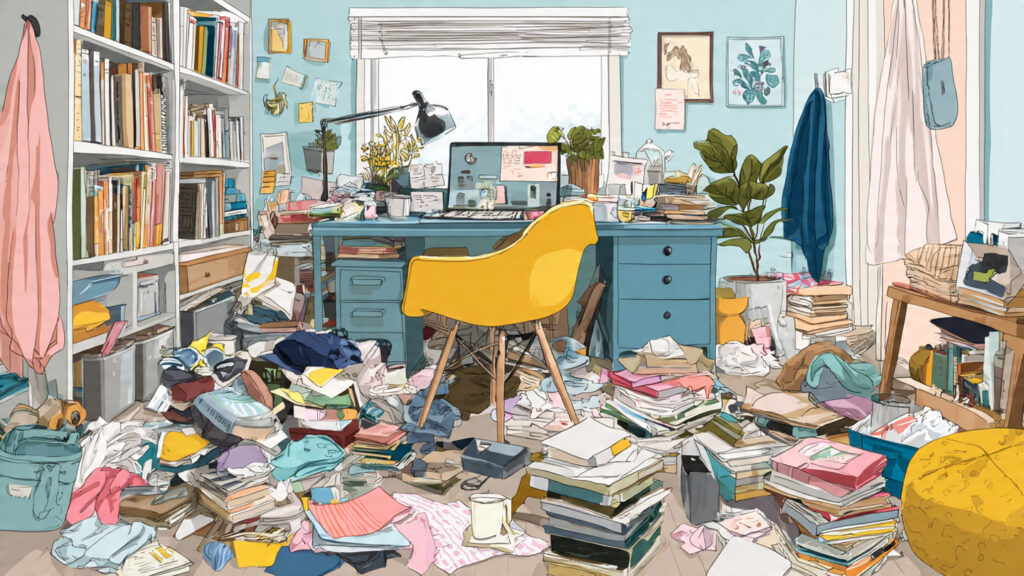 The Cycle of Clutter and Chaos in Busy Homes
