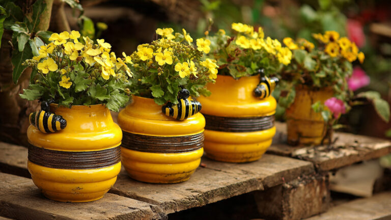 Wonderful DIY Bee Flower Pots from Plastic Bottles for Your Garden ...